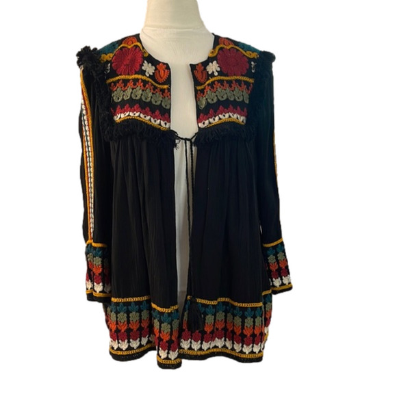 ZARA Trafaluc Outerwear multi color open swing Jacket size S - Picture 4 of 11